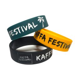 Alternative view of Embossed ink-filled silicone wristbands