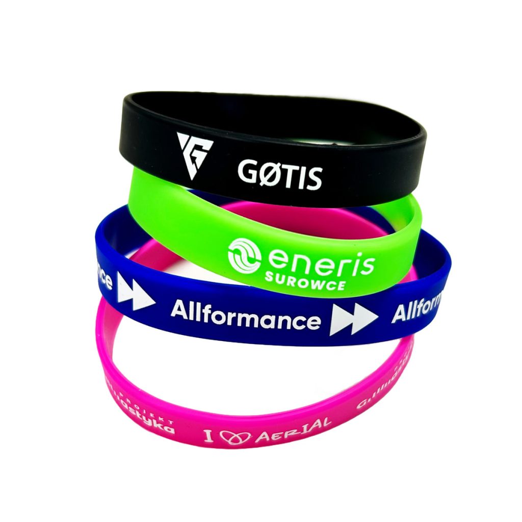 Printed silicone wristband