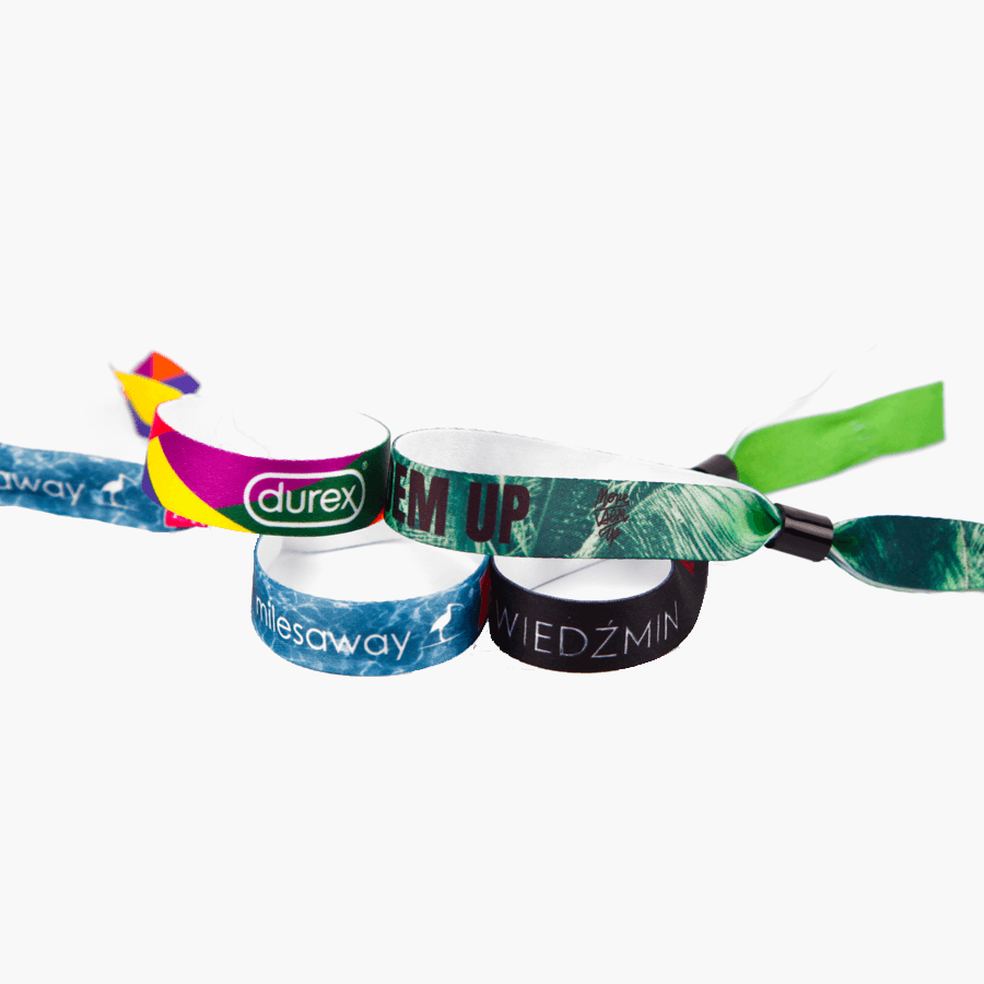 Printed fabric wristbands