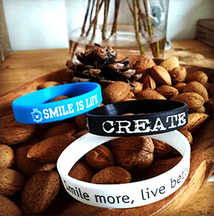 Printed silicone wristband | Rubber Bracelets