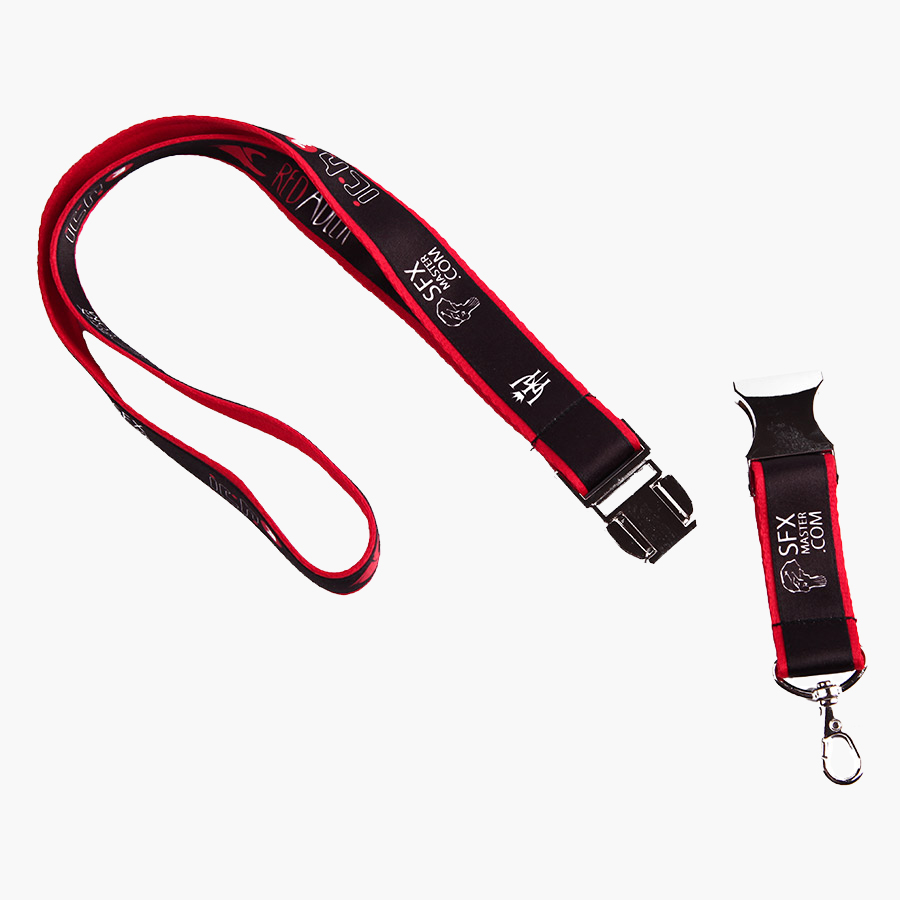 Double layer custom printed lanyards