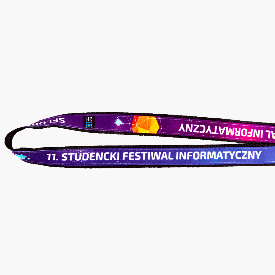 Double layer custom printed lanyards
