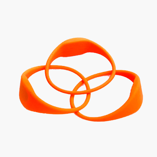 Silicone proximity wristbands with RFID