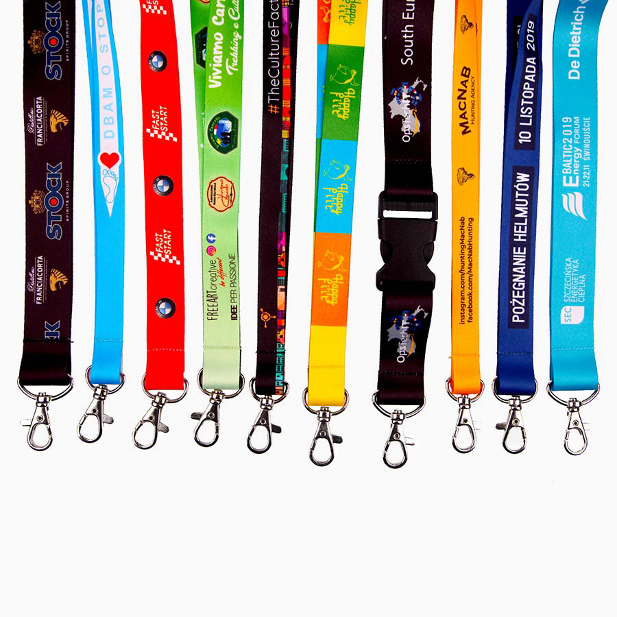 Lanyards + silicone wristbands package, 100 tyvek for free