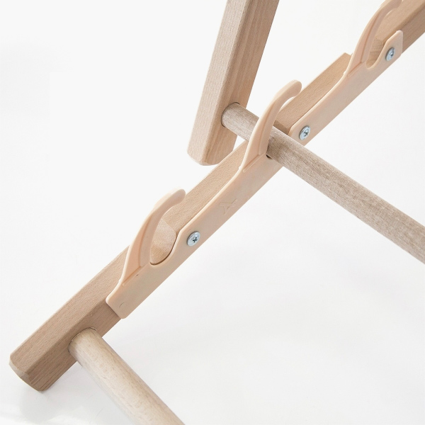 Wooden deckchair, promotional deckchair with armrest