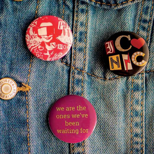 Custom button pin badge